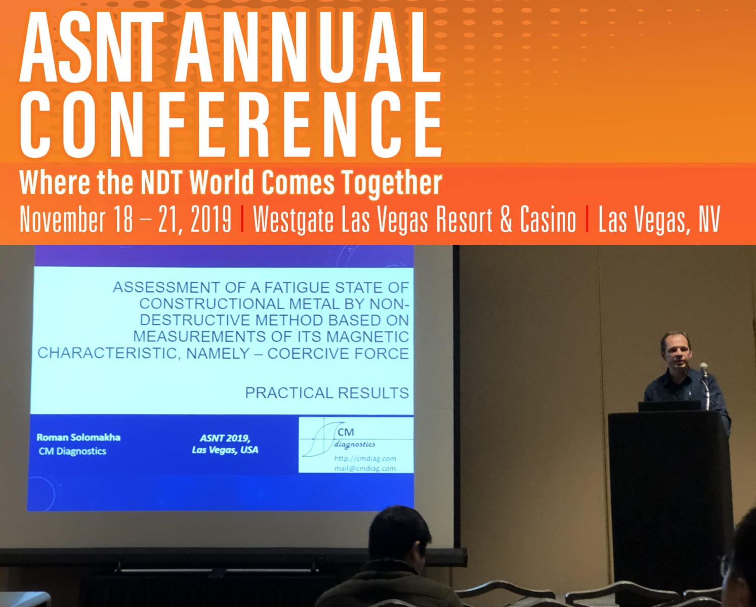 CM DIAGNOSTICS at ASNT Annual Conference 2019